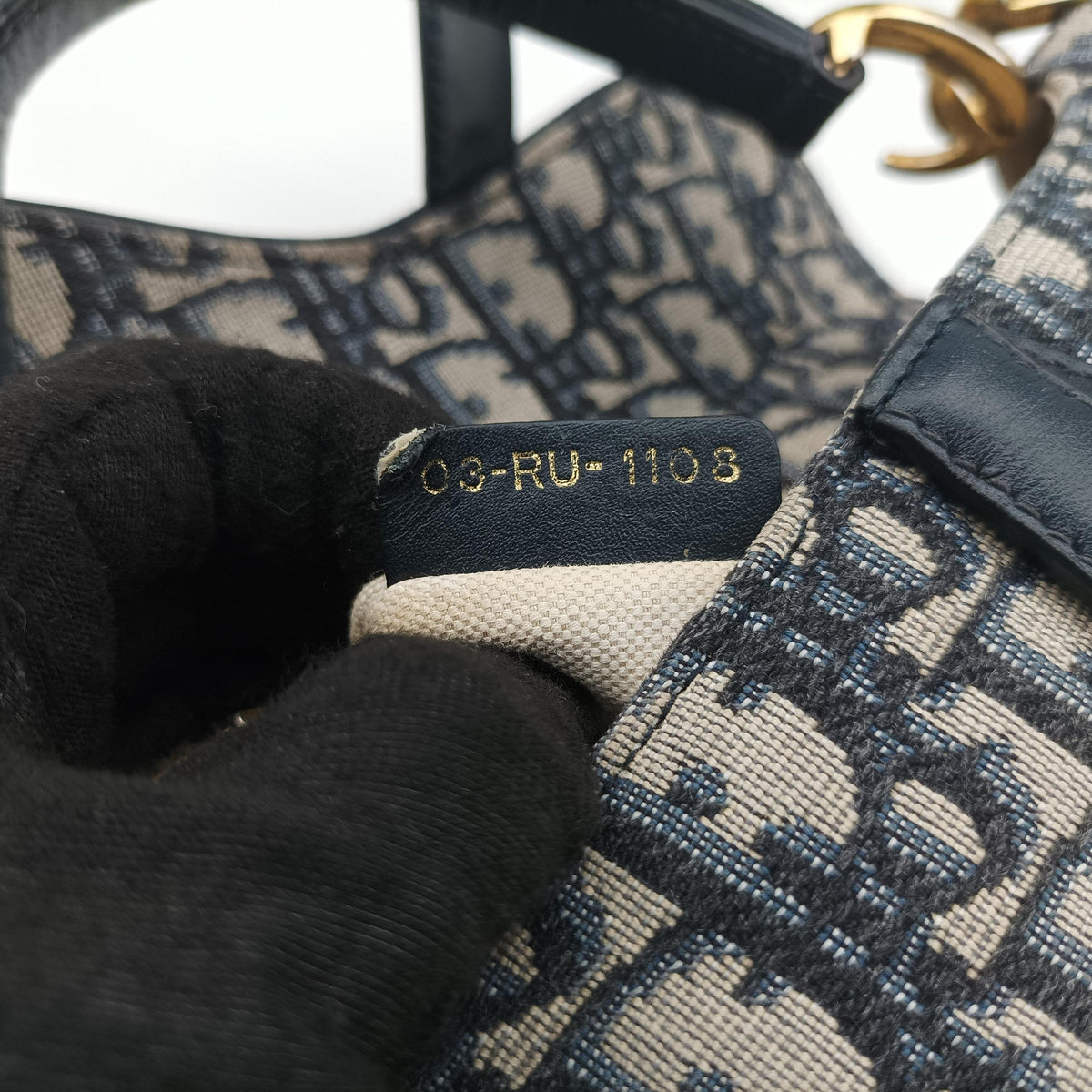 Saddle Navy Jacquard × Leather 03-RU-1108サドル ネイビー ジャガード×レザー 03-RU-1108