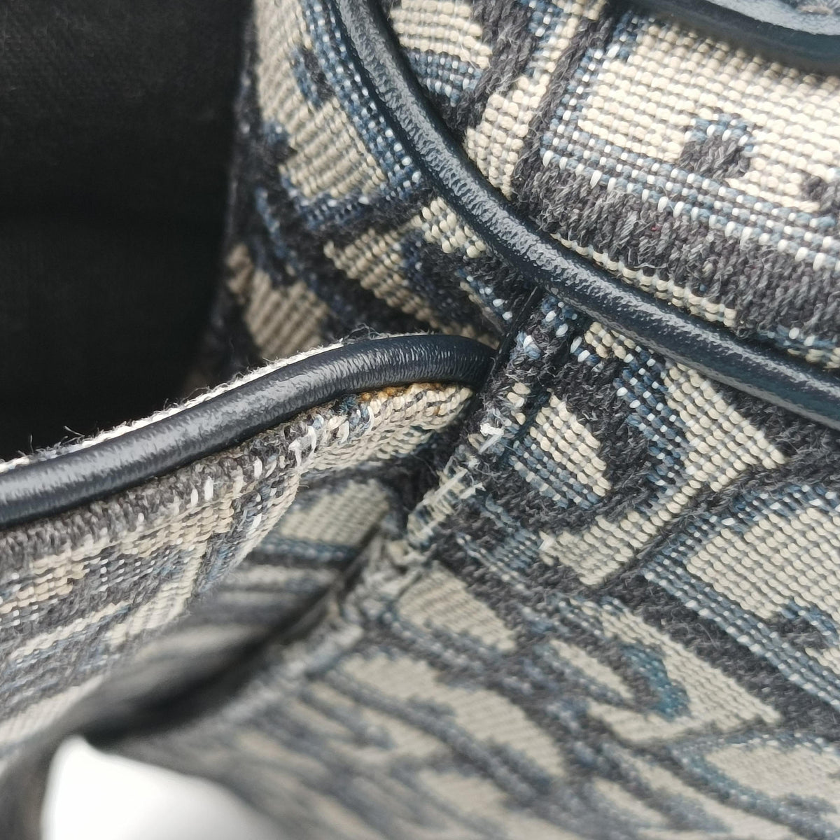 Saddle Navy Jacquard × Leather 03-RU-1108サドル ネイビー ジャガード×レザー 03-RU-1108