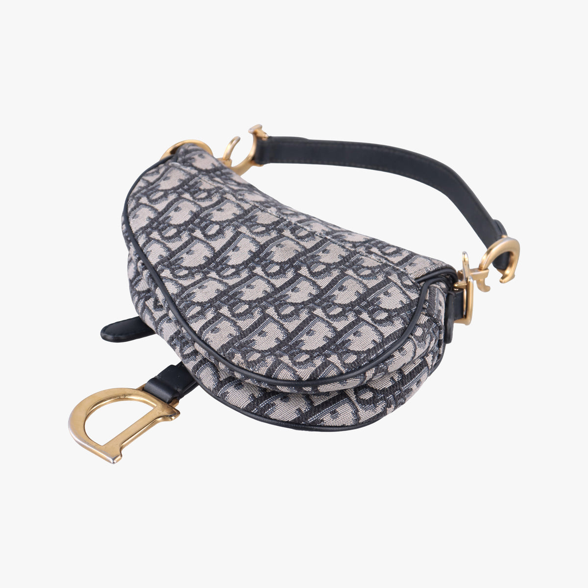 Saddle Navy Jacquard × Leather 03-RU-1108サドル ネイビー ジャガード×レザー 03-RU-1108