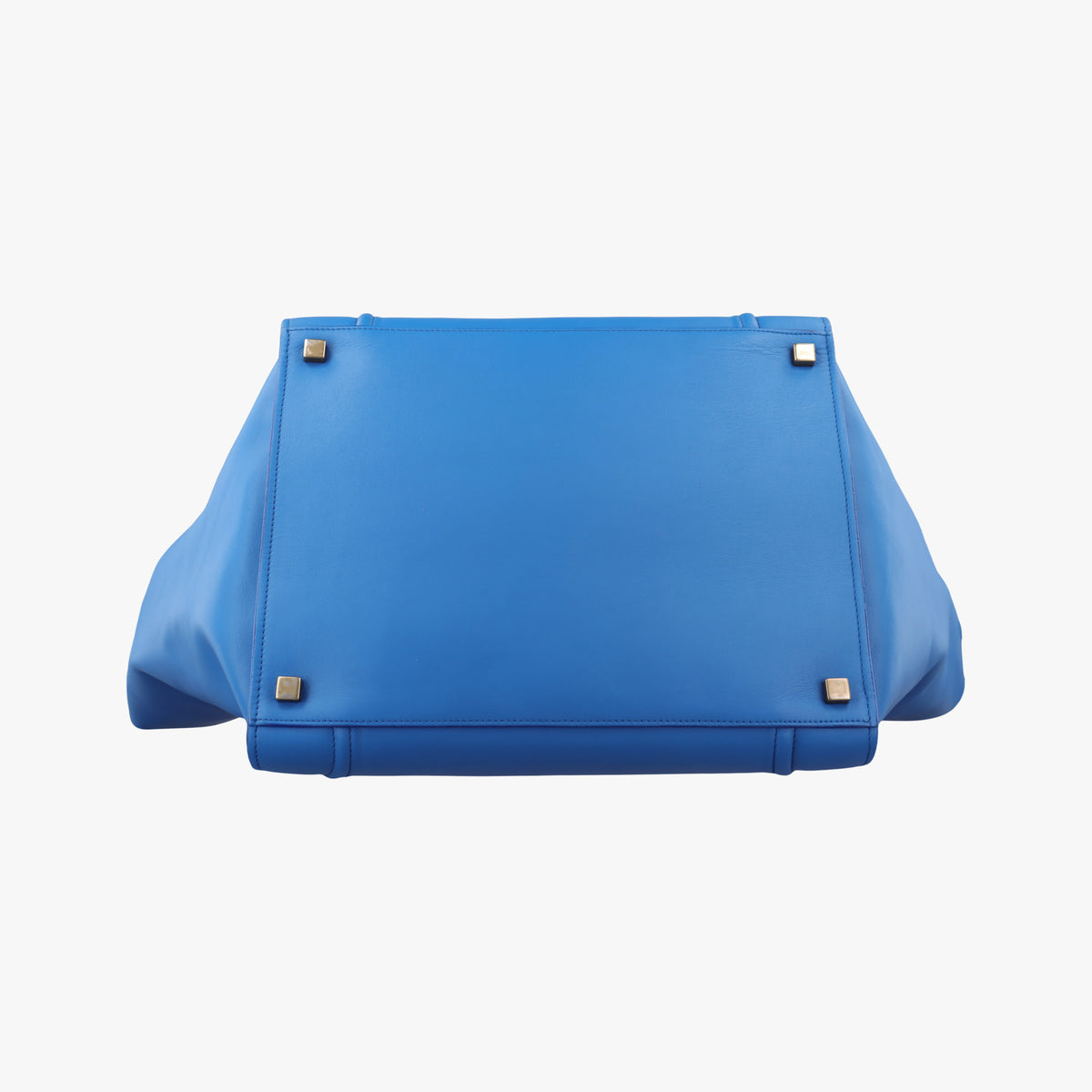 Vintage Celine Luggage Square Phantom Blue Leather  handbag | stylenewstar