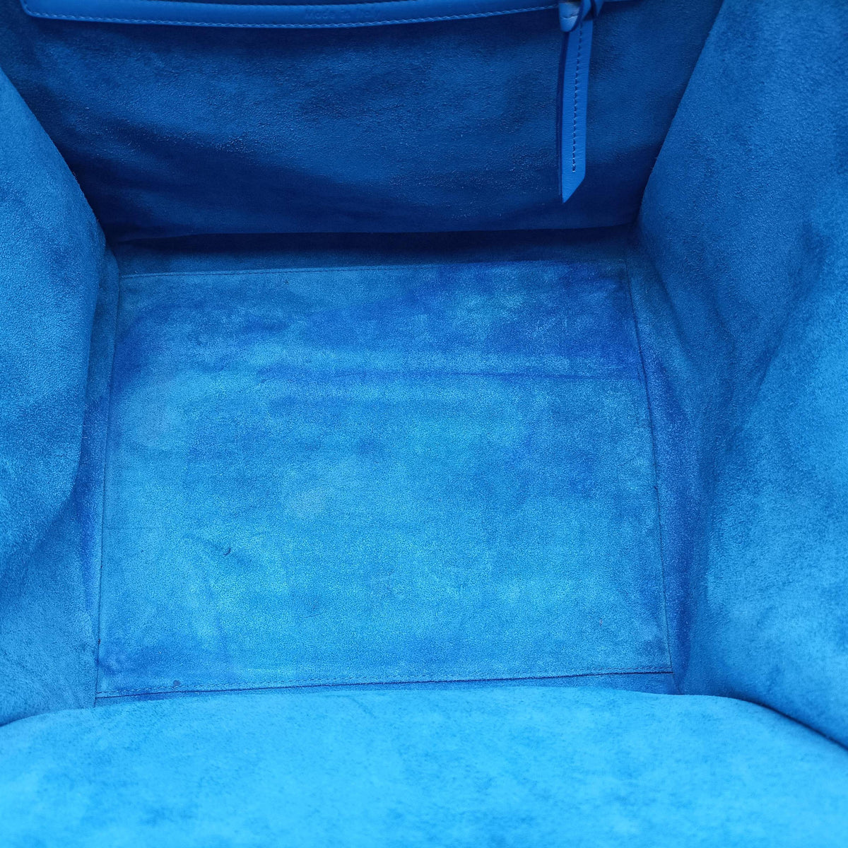Vintage Celine Luggage Square Phantom Blue Leather  handbag | stylenewstar
