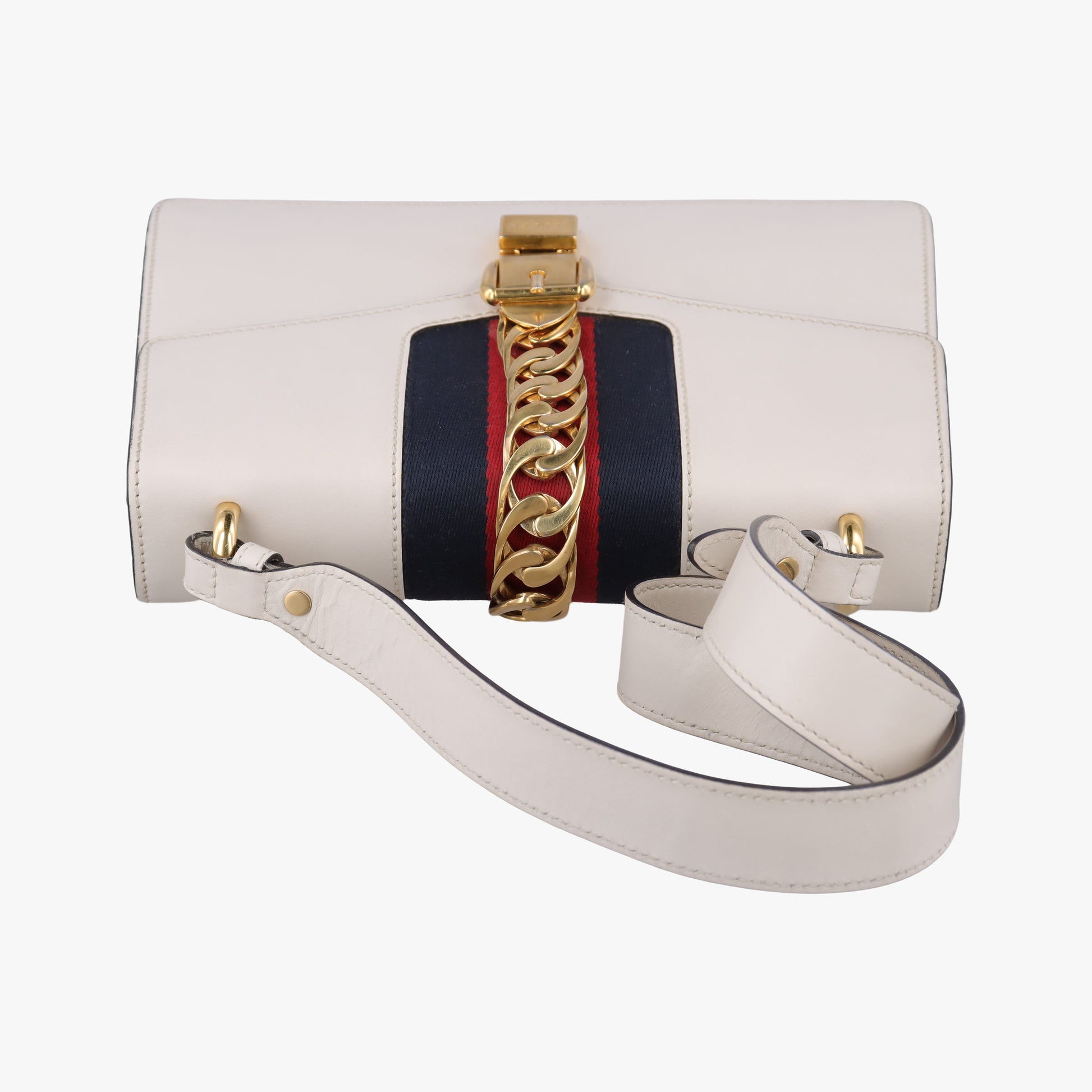 Sylvie Ivory×navy×red Leather 421882 G021593167シルヴィ アイボリー×ネイビー×レッド レザー 421882 G021593167