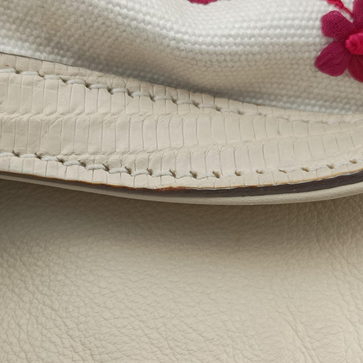Vintage Gucci Bamboo White × Bordeaux Flora Canvas× Leather 171292 shoulderbag | stylenewstar
