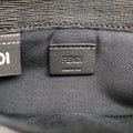 Pre-owned Fendi Karlito Lagerfeld Studded Black Leather 8M0346 shoulderbag | stylenewstar