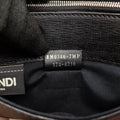Pre-owned Fendi Karlito Lagerfeld Studded Black Leather 8M0346 shoulderbag | stylenewstar