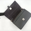 Pre-owned Fendi Karlito Lagerfeld Studded Black Leather 8M0346 shoulderbag | stylenewstar