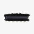 Pre-owned Fendi Karlito Lagerfeld Studded Black Leather 8M0346 shoulderbag | stylenewstar