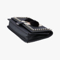 Pre-owned Fendi Karlito Lagerfeld Studded Black Leather 8M0346 shoulderbag | stylenewstar