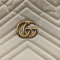 Pre-owned Gucci GG Marmont White Leather 575163 shoulderbag | stylenewstar
