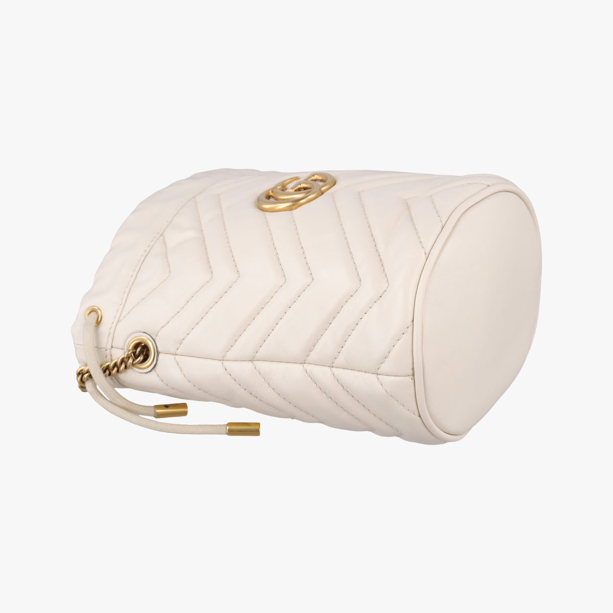 Pre-owned Gucci GG Marmont White Leather 575163 shoulderbag | stylenewstar