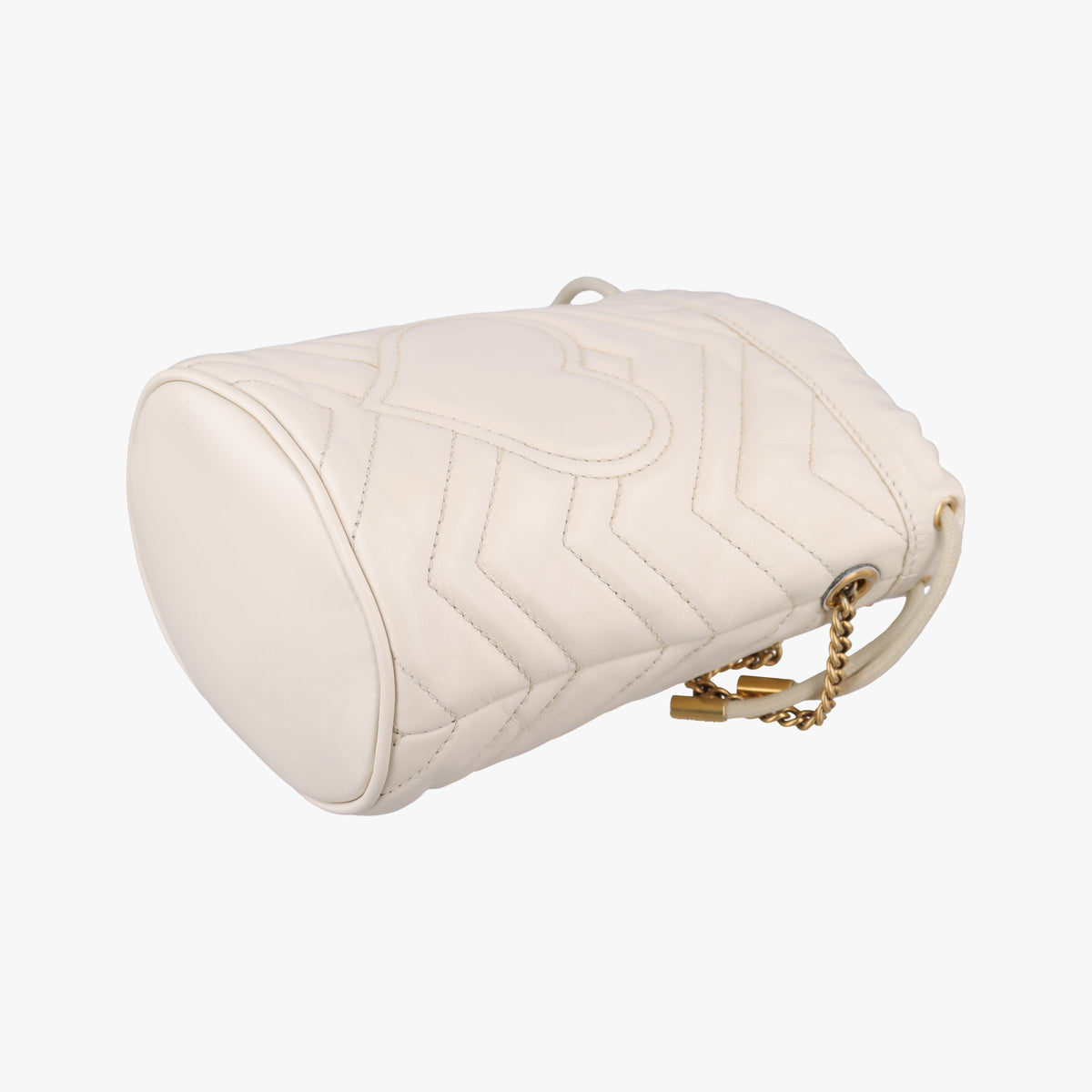 Pre-owned Gucci GG Marmont White Leather 575163 shoulderbag | stylenewstar