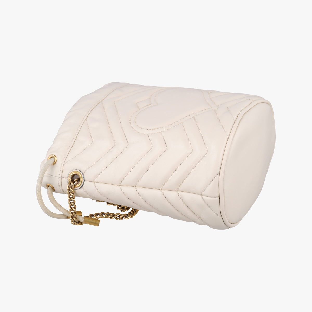 Pre-owned Gucci GG Marmont White Leather 575163 shoulderbag | stylenewstar