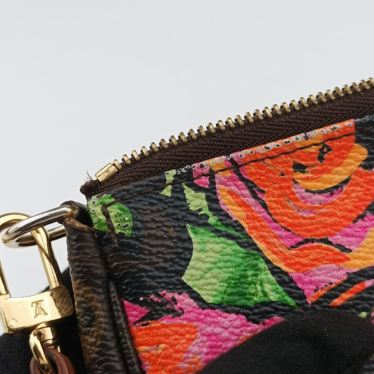 Pre-owned Louis Vuitton Pochette Accessoires brown×multi Monogram Canvas M48615 handbag | stylenewstar