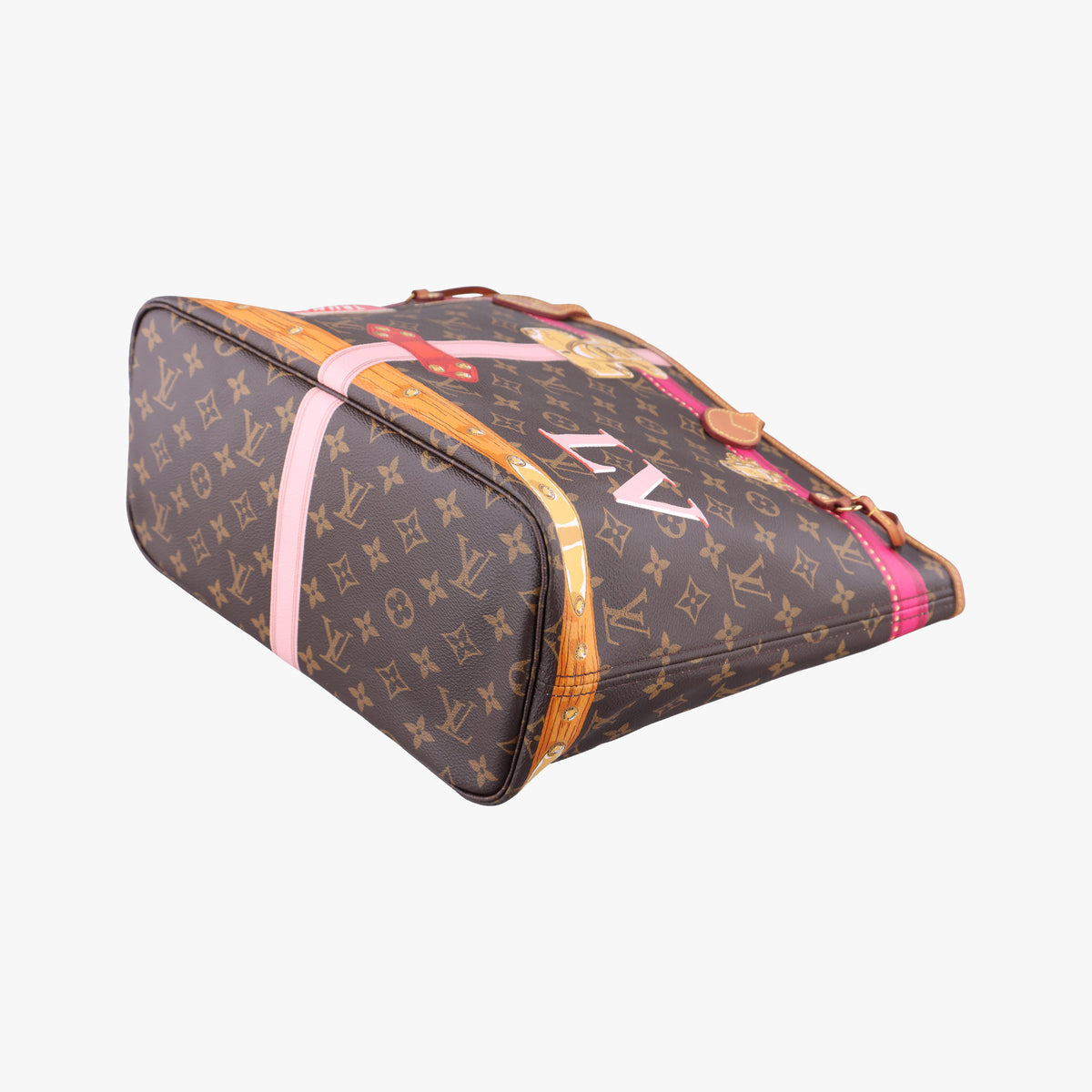 Vintage Louis Vuitton Neverfull MM Summer Trunk brown×Multicolor Monogram Canvas M41390 handbag | stylenewstar