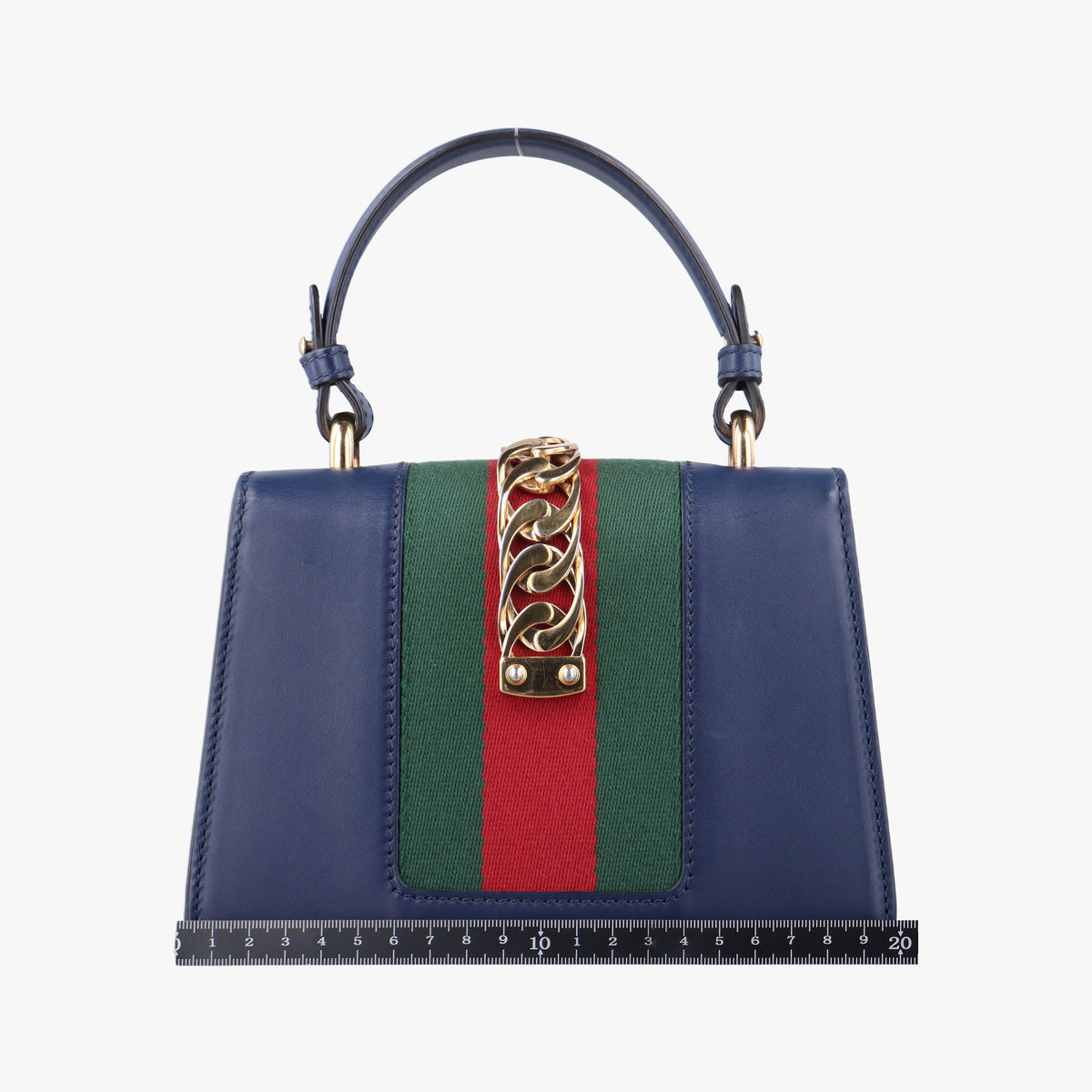 Pre-owned Gucci Sylvie Blue Leather 470270 shoulderbag | stylenewstar