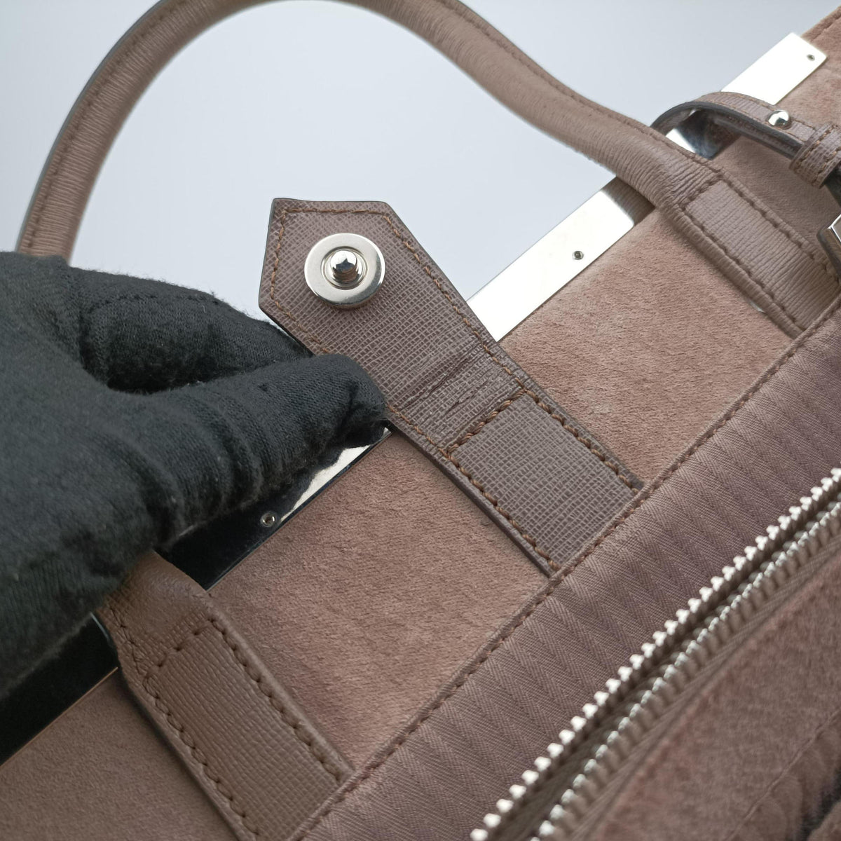 Pre-owned Fendi 2 JOURS Brown Leather 8BH250 shoulderbag | stylenewstar