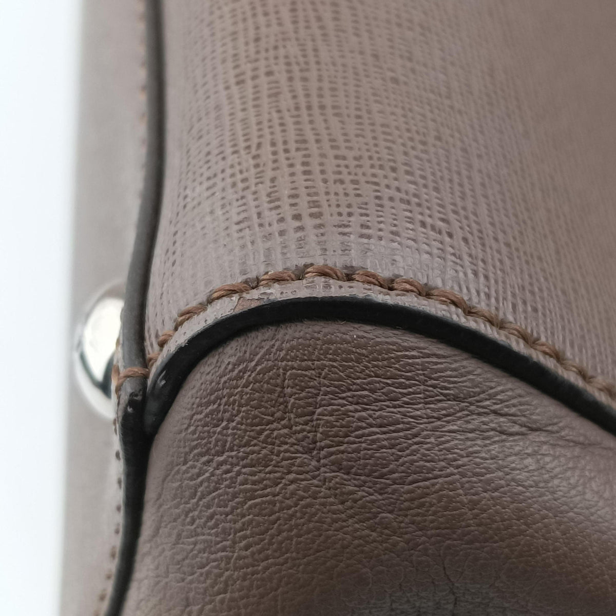 Pre-owned Fendi 2 JOURS Brown Leather 8BH250 shoulderbag | stylenewstar
