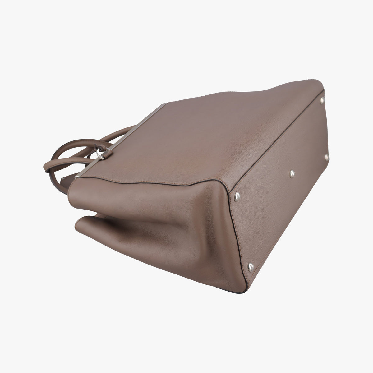 Pre-owned Fendi 2 JOURS Brown Leather 8BH250 shoulderbag | stylenewstar