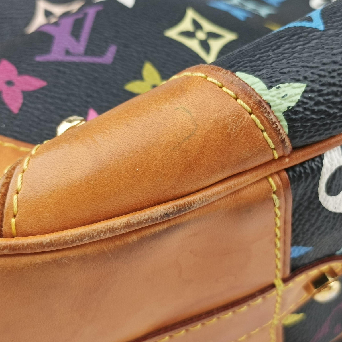 Secondhand Louis Vuitton GRETA Noir Monogram Multicolor M40196 shoulderbag | stylenewstar