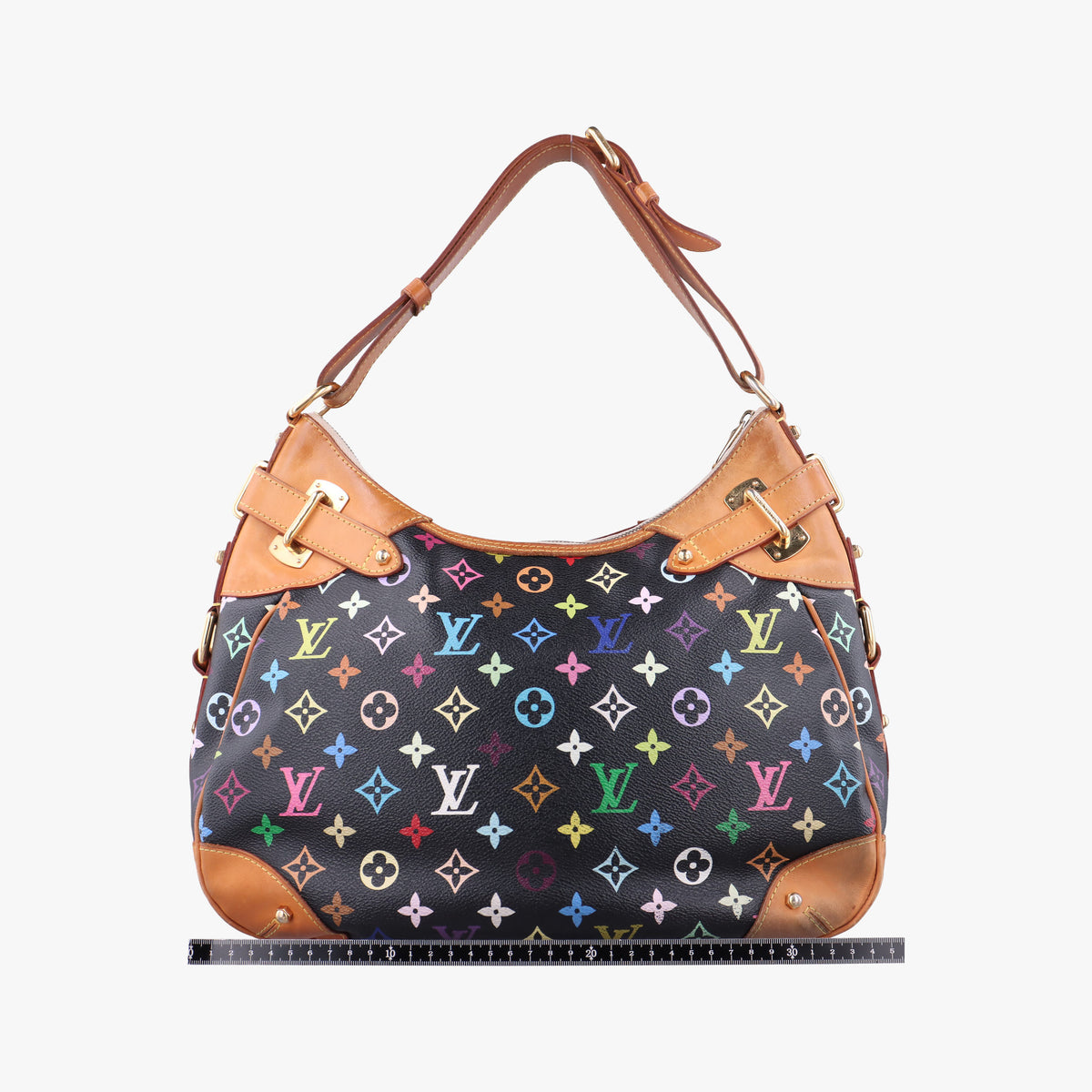 Secondhand Louis Vuitton GRETA Noir Monogram Multicolor M40196 shoulderbag | stylenewstar