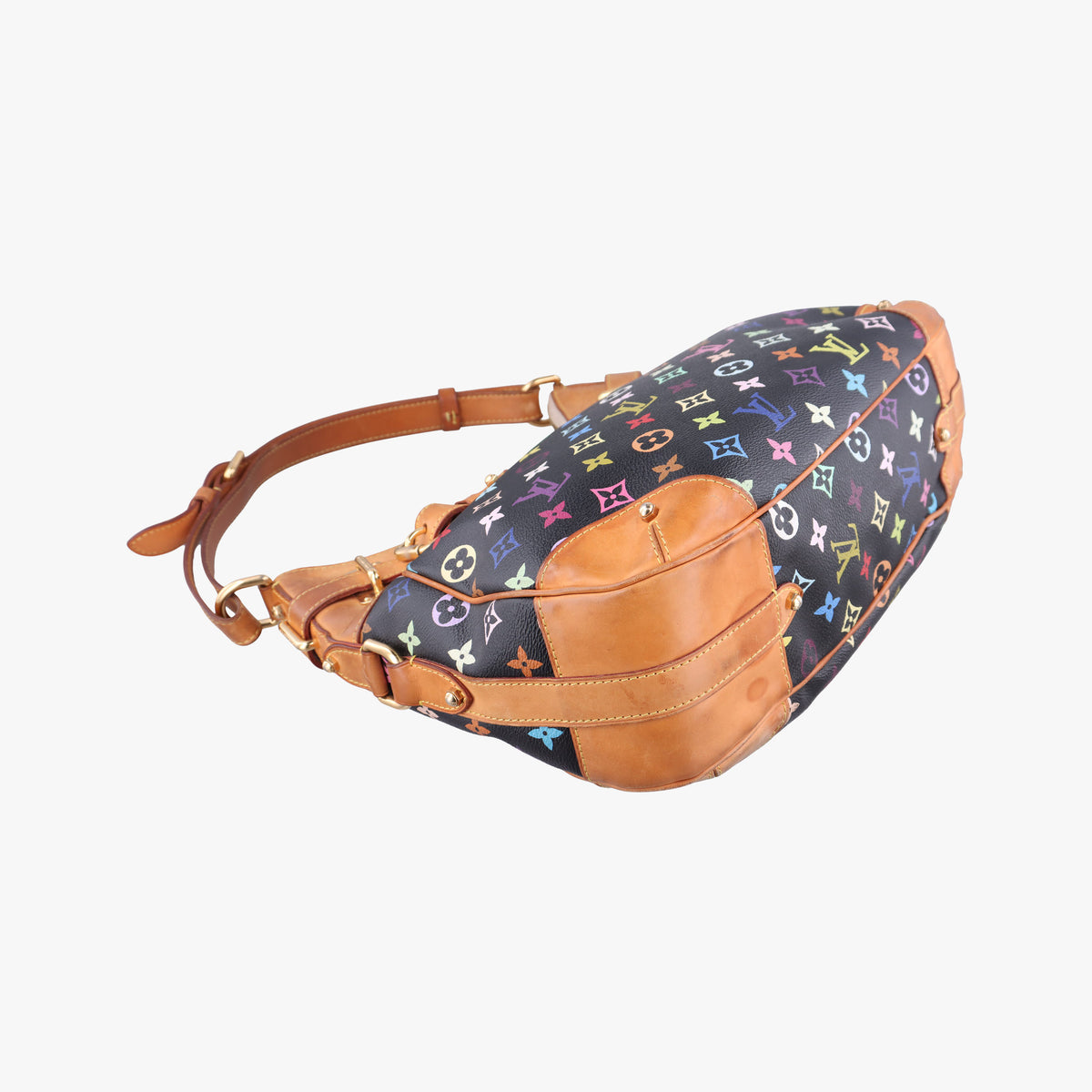 Secondhand Louis Vuitton GRETA Noir Monogram Multicolor M40196 shoulderbag | stylenewstar