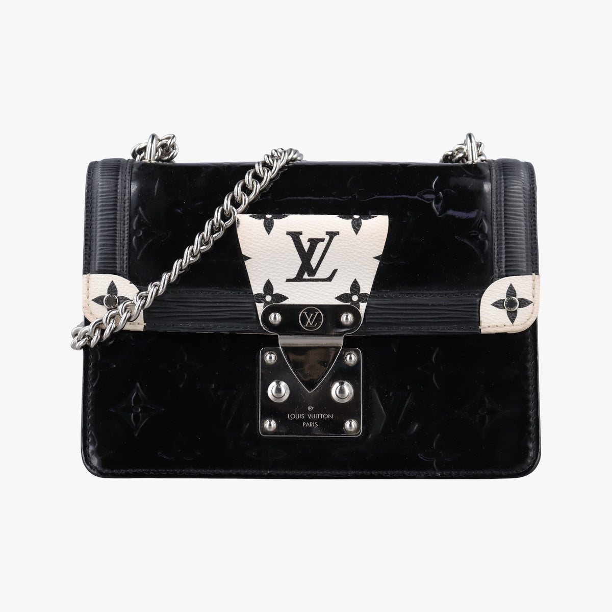 Pre-owned Louis Vuitton Wynwood PM Noir × White Monogram Canvas×Vernis×Epi M90445 shoulderbag | stylenewstar