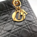 Pre-owned Christian Dior Lady Dior Black lambskin  handbag | stylenewstar