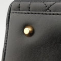 Pre-owned Christian Dior Lady Dior Black lambskin  handbag | stylenewstar
