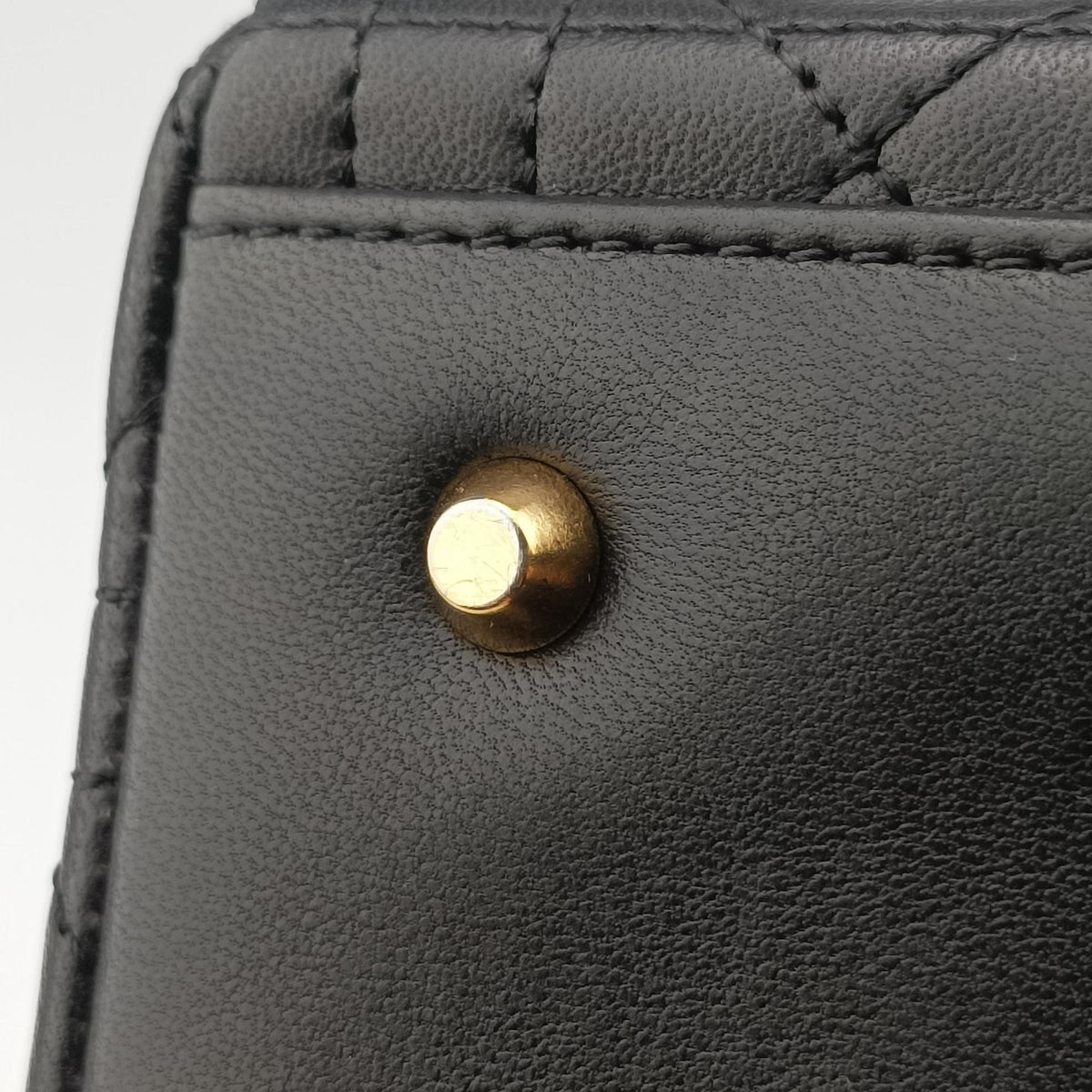 Pre-owned Christian Dior Lady Dior Black lambskin  handbag | stylenewstar