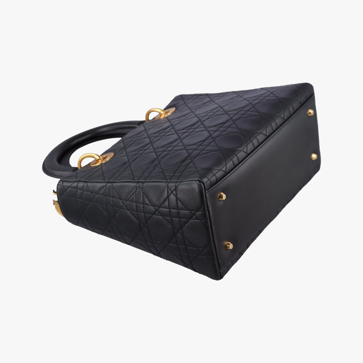 Pre-owned Christian Dior Lady Dior Black lambskin  handbag | stylenewstar
