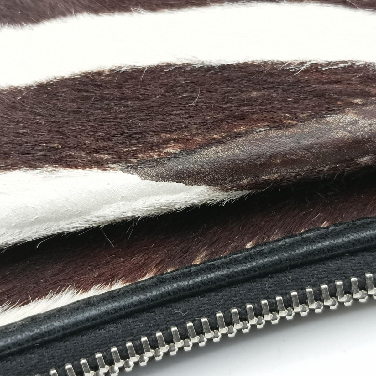 Pre-owned Christian Dior Jazz club Pouch Brown×Ivory ponyhair  clutchbag | stylenewstar