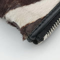 Pre-owned Christian Dior Jazz club Pouch Brown×Ivory ponyhair  clutchbag | stylenewstar
