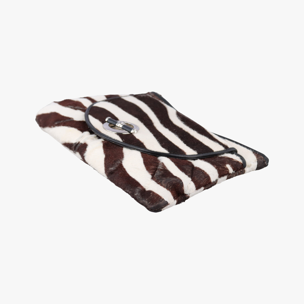 Pre-owned Christian Dior Jazz club Pouch Brown×Ivory ponyhair  clutchbag | stylenewstar