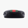 Pre-owned Gucci Bee Web Black Leather 412008 shoulderbag | stylenewstar