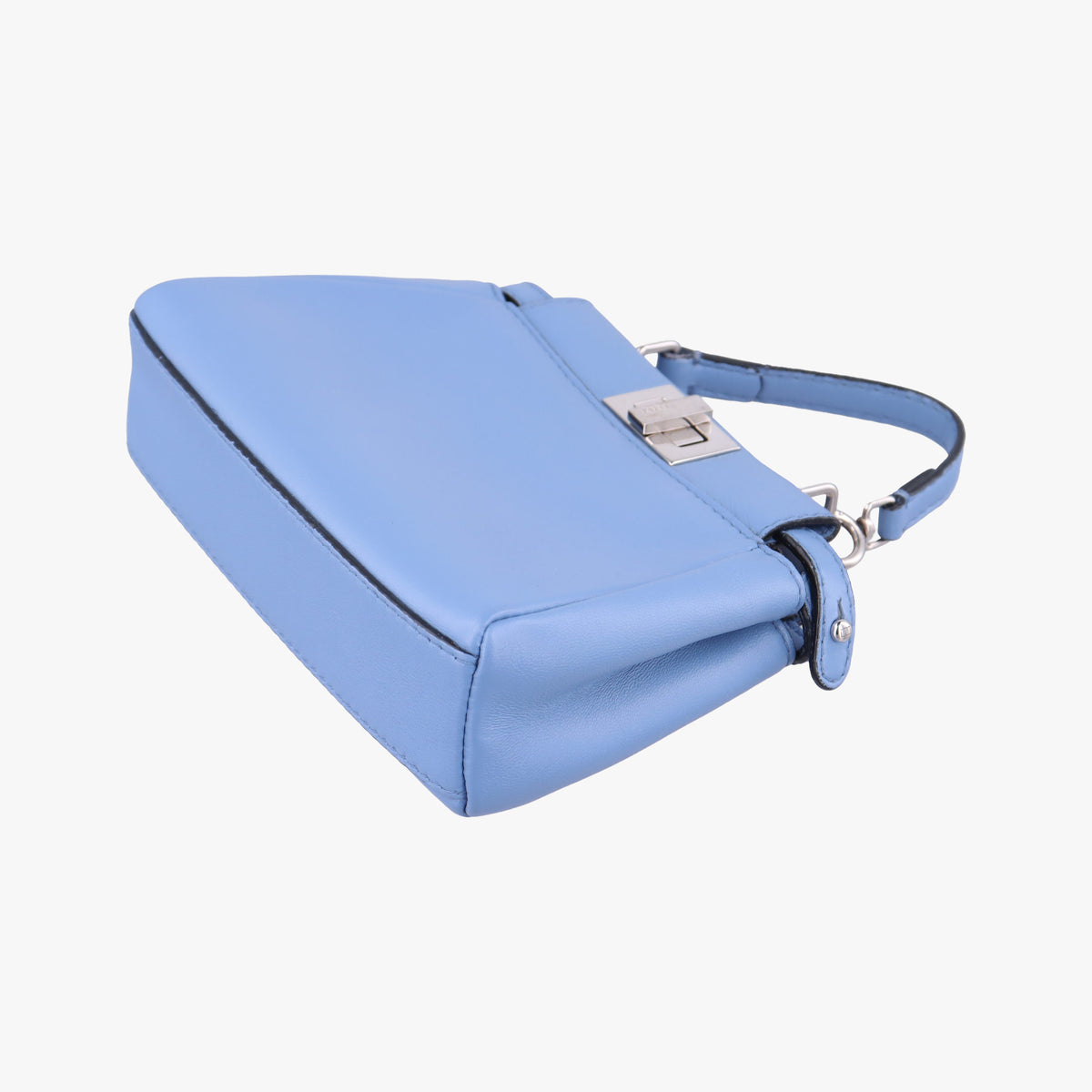 Pre-owned Fendi Micro Peekaboo Blue Leather 8M0355 shoulderbag | stylenewstar