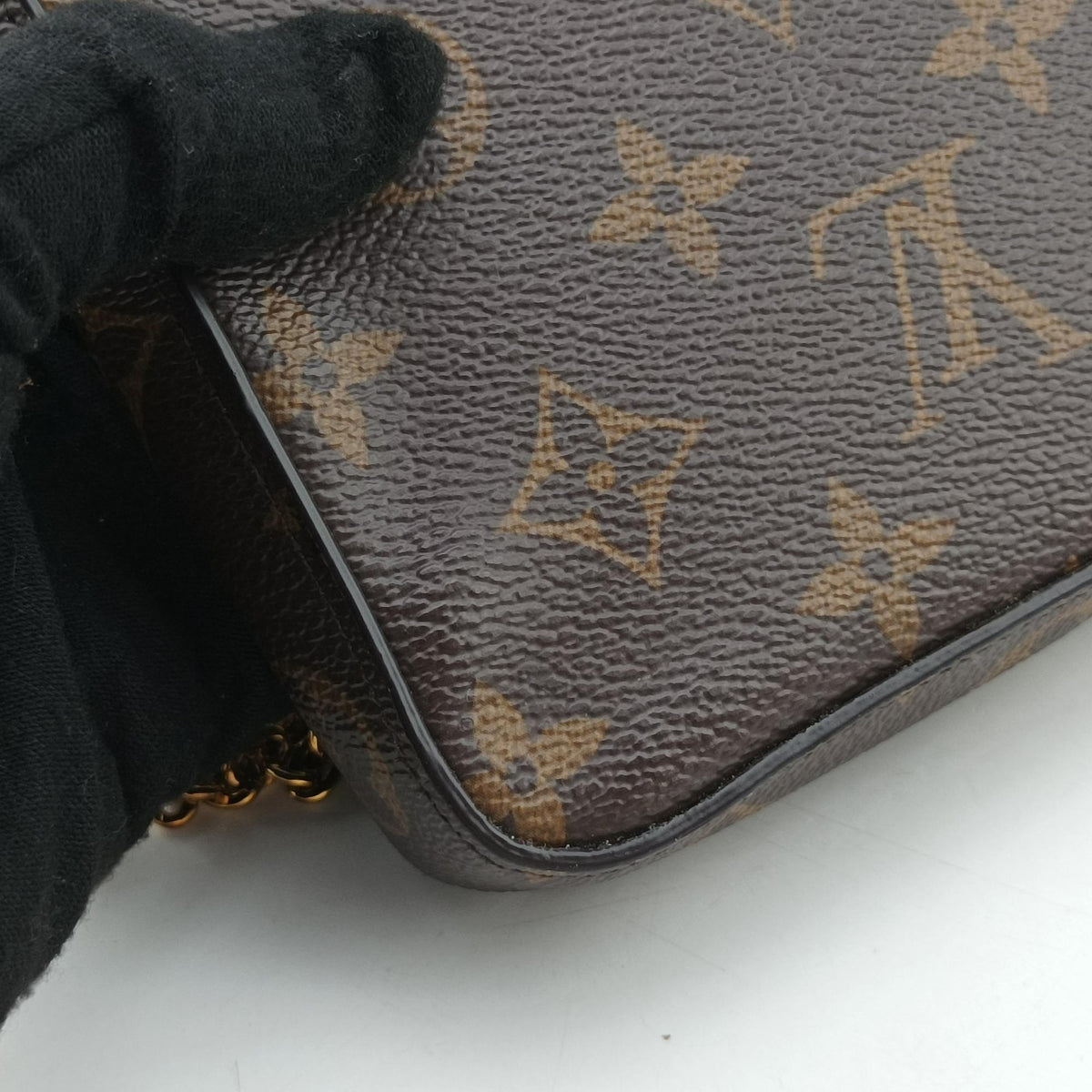 Pre-owned Louis Vuitton Pochette Felicie Brown Monogram Canvas M61276 shoulderbag | stylenewstar