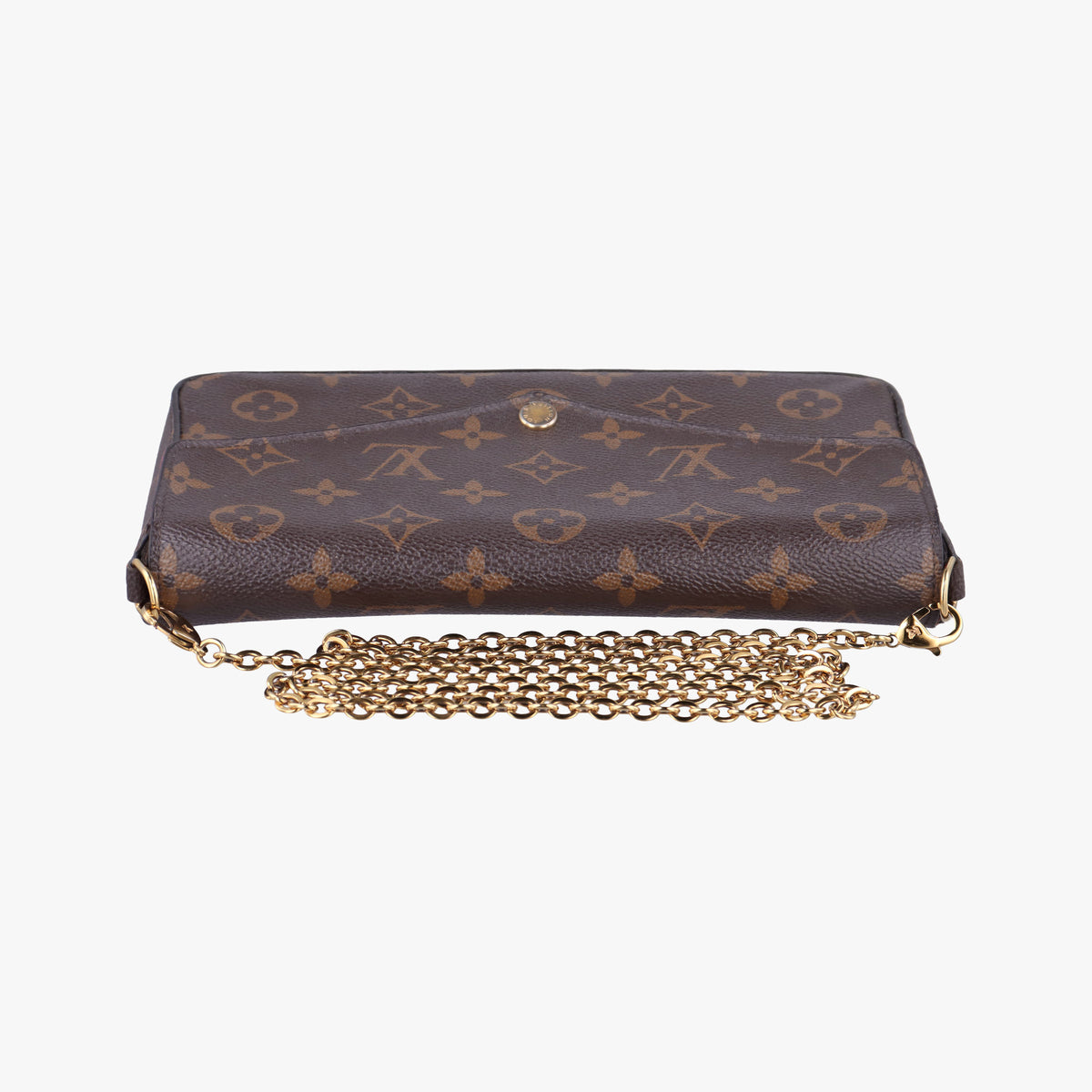 Pre-owned Louis Vuitton Pochette Felicie Brown Monogram Canvas M61276 shoulderbag | stylenewstar
