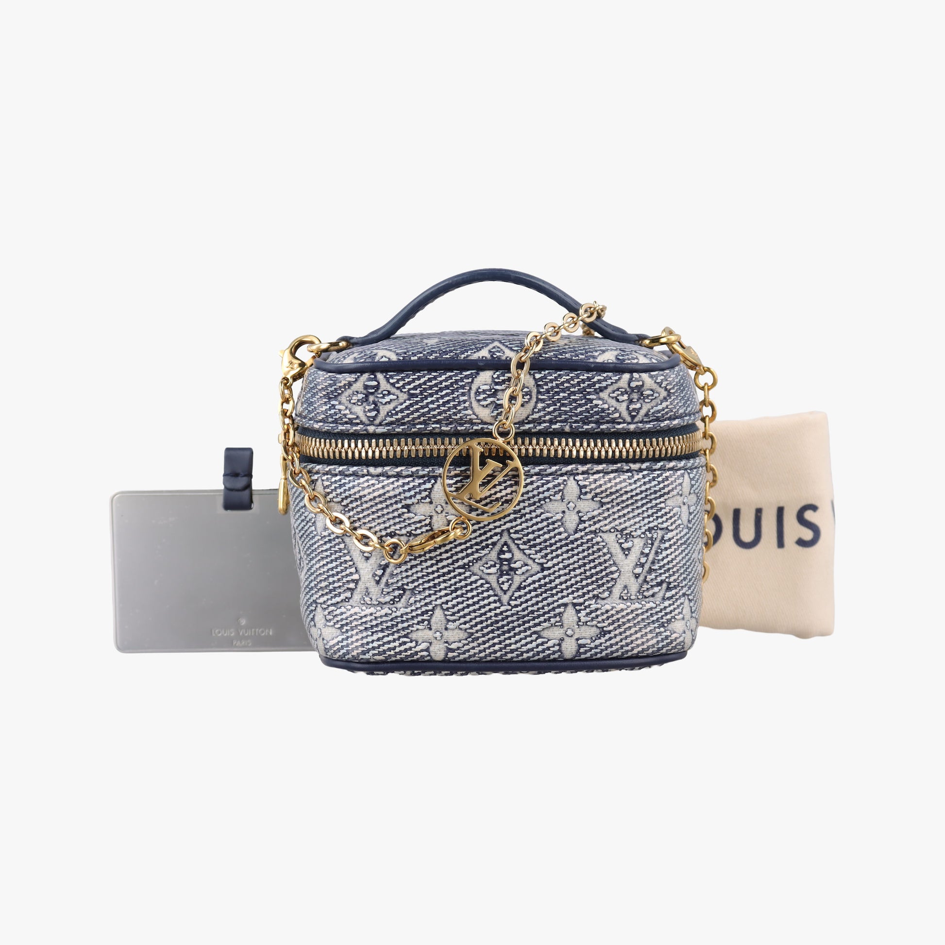 Micro Vanity Gray×Blue MONOGRAM JACQUARD DENIM M82467 IC Chipマイクロ バニティ グレー×ブルー モノグラム ジャカード デニム M82467 ICチップ