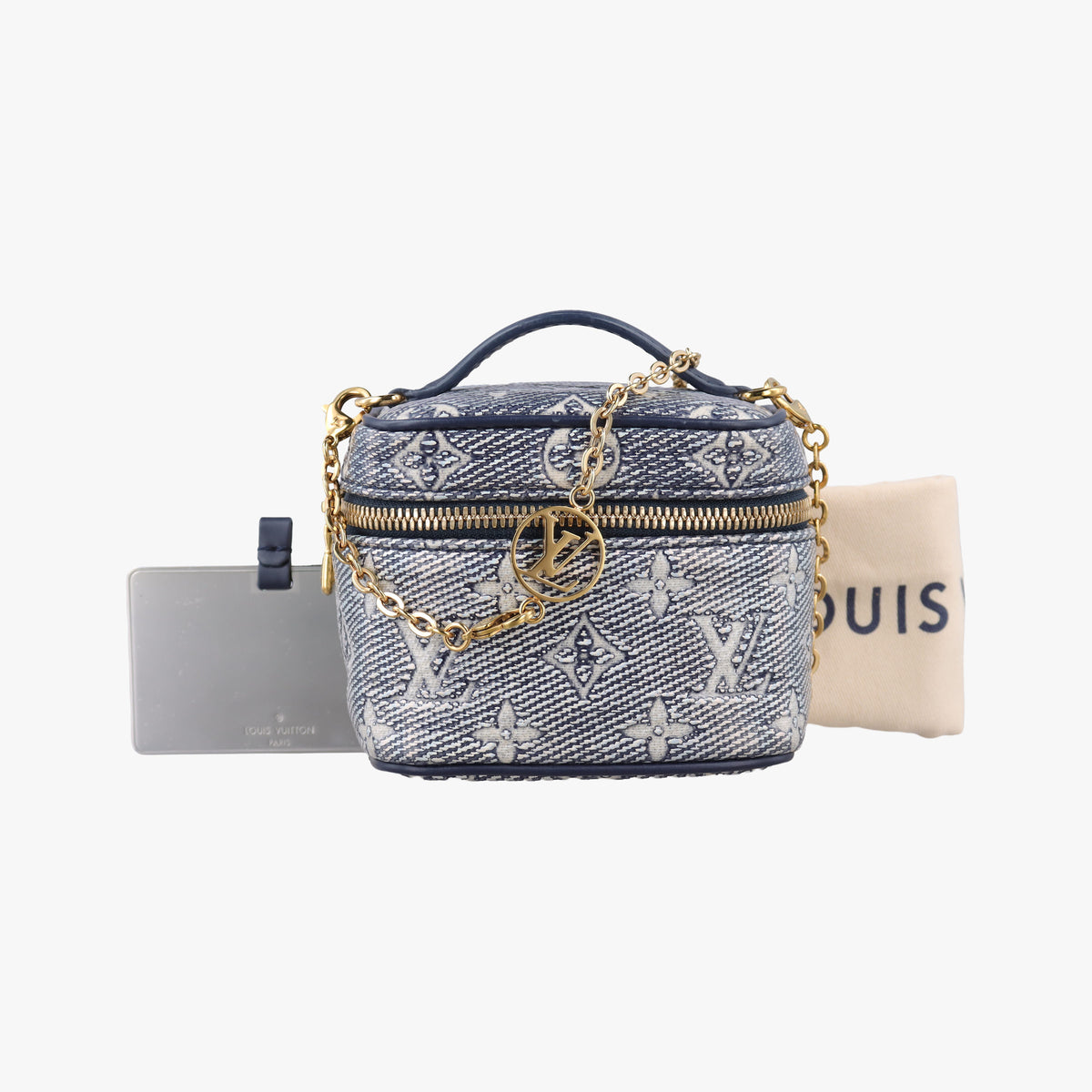 Micro Vanity Gray×Blue MONOGRAM JACQUARD DENIM M82467 IC Chipマイクロ バニティ グレー×ブルー モノグラム ジャカード デニム M82467 ICチップ