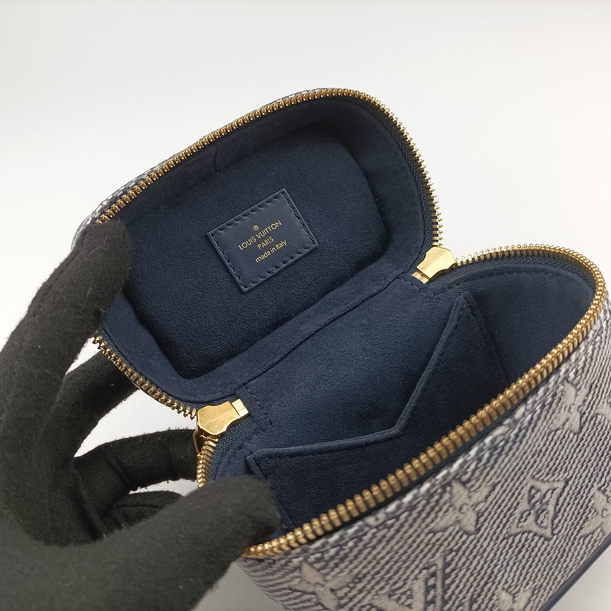 Micro Vanity Gray×Blue MONOGRAM JACQUARD DENIM M82467 IC Chipマイクロ バニティ グレー×ブルー モノグラム ジャカード デニム M82467 ICチップ