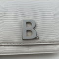 B.Logo White Leather 593615.9000.U.568148B.ロゴ ホワイト レザー 593615.9000.U.568148