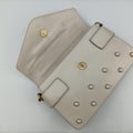 Pre-owned Gucci Broadway Pearl Bee White Leather 453778 shoulderbag | stylenewstar