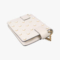 Pre-owned Gucci Broadway Pearl Bee White Leather 453778 shoulderbag | stylenewstar