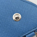 Secondhand Prada Triangle Logo Plate Blue SAFFIANO Leather 1NR015 shoulderbag | stylenewstar