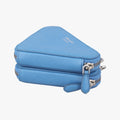 Secondhand Prada Triangle Logo Plate Blue SAFFIANO Leather 1NR015 shoulderbag | stylenewstar