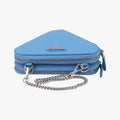 Secondhand Prada Triangle Logo Plate Blue SAFFIANO Leather 1NR015 shoulderbag | stylenewstar