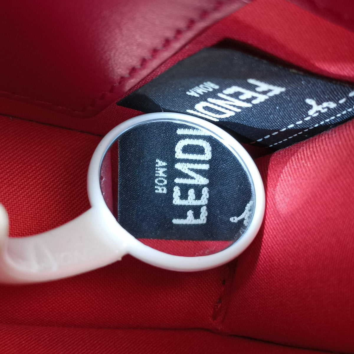 Pre-owned Fendi F is Red Leather 8BM005 shoulderbag | stylenewstar