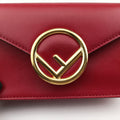 Pre-owned Fendi F is Red Leather 8BM005 shoulderbag | stylenewstar