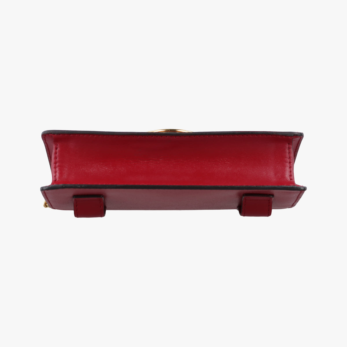Pre-owned Fendi F is Red Leather 8BM005 shoulderbag | stylenewstar