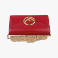 Pre-owned Fendi F is Red Leather 8BM005 shoulderbag | stylenewstar